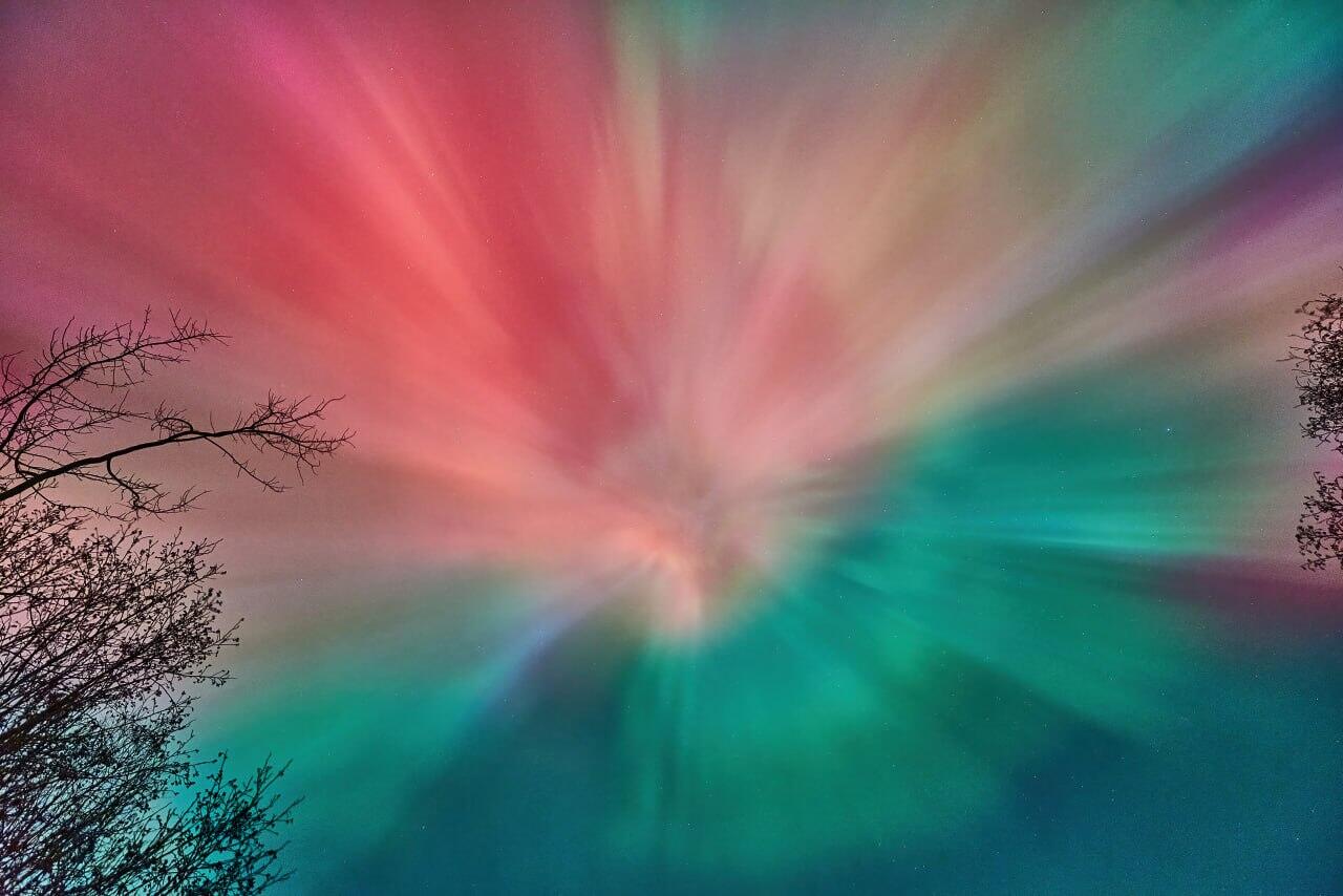 В Валдае засняли уникальное полярное сияние