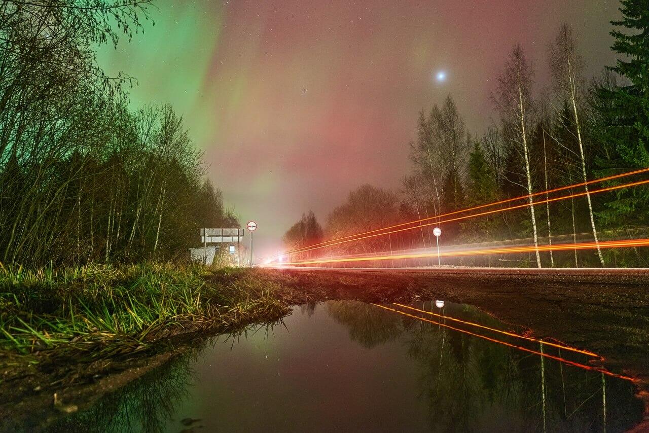 В Валдае засняли уникальное полярное сияние