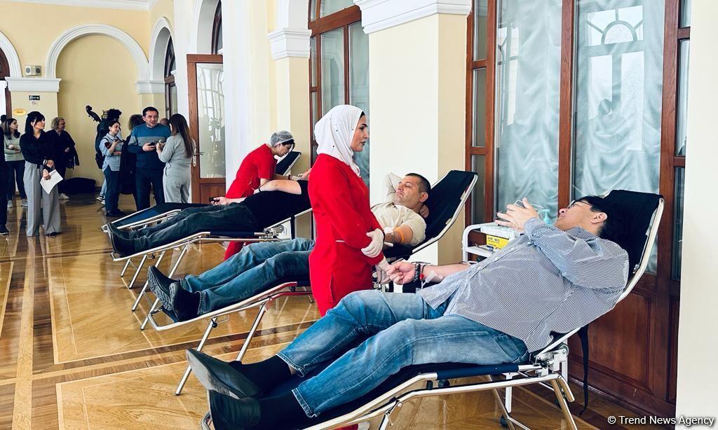 Акция по сдаче крови в Азербайджанской государственной академической филармонии