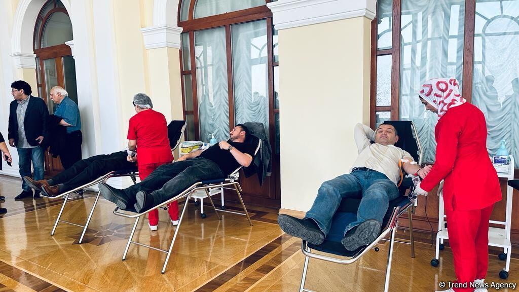Акция по сдаче крови в Азербайджанской государственной академической филармонии