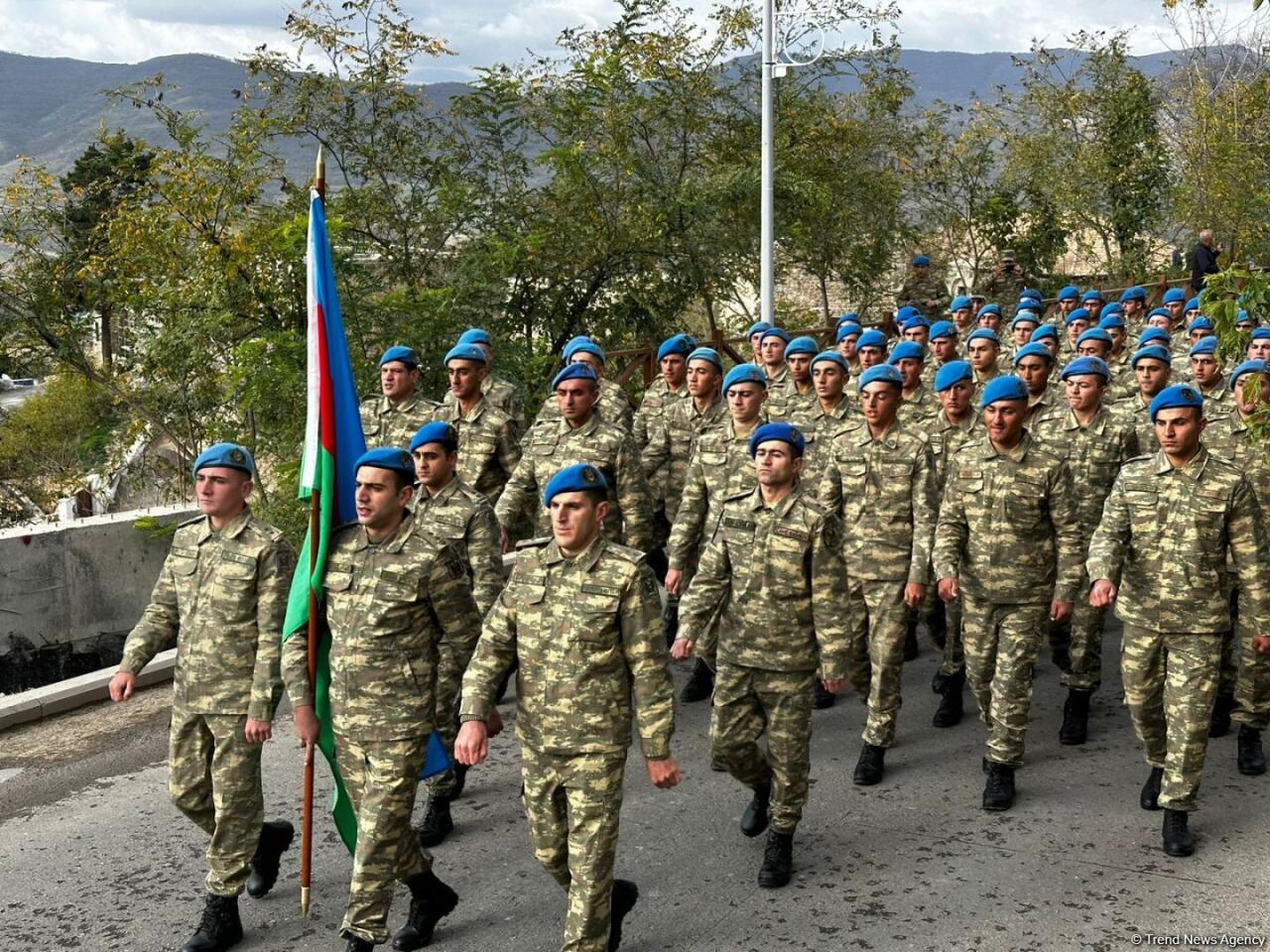Laçında Zəfər günü ilə bağlı yürüş keçirilib