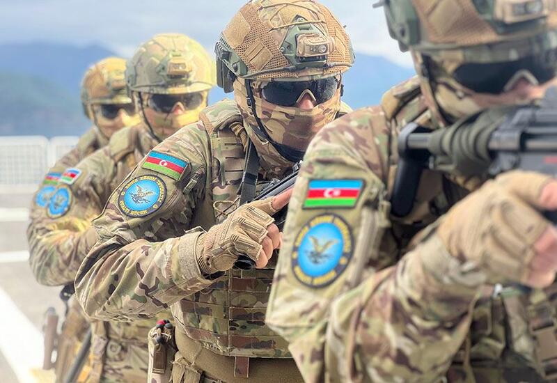 Кадры с тренировок азербайджанских спецназовцев по подготовке к международным учениям