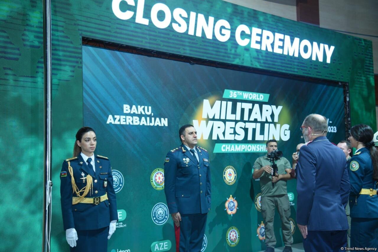 В Баку завершился чемпионат мира по борьбе среди военнослужащих