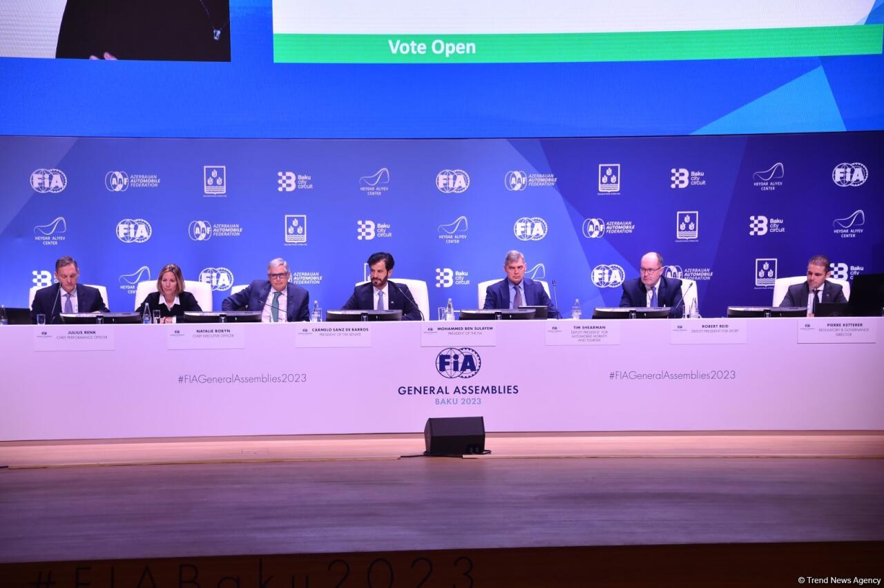 В Баку состоялось итоговое заседание Генеральной ассамблеи FIA