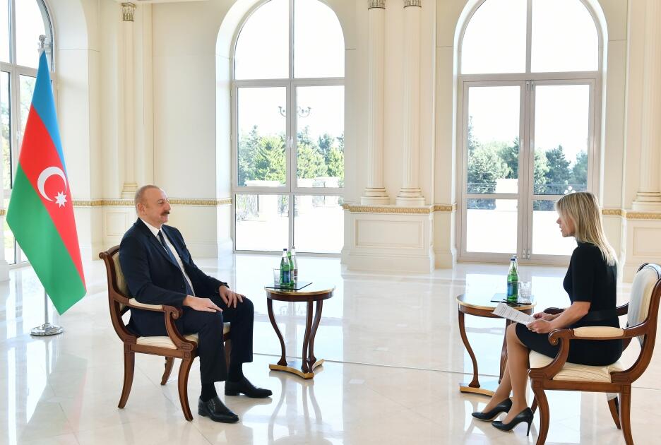 Президент Азербайджана Ильхам Алиев дал интервью телеканалу «Евроньюс»