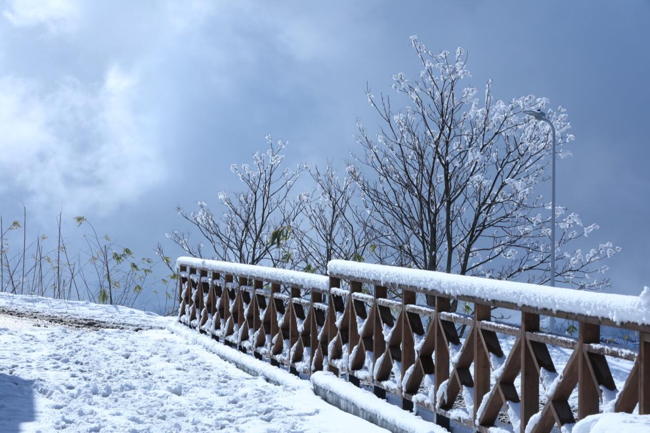 В Лачине выпал снег