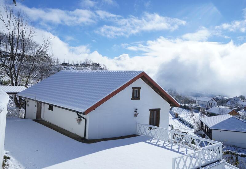 В Лачине выпал снег