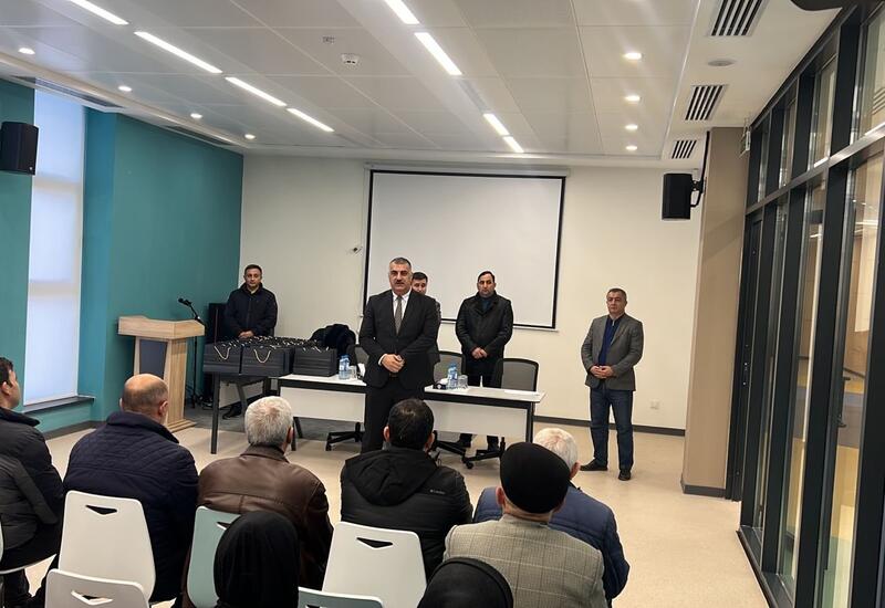 Очередная группа бывших вынужденных переселенцев прибыла в город Физули