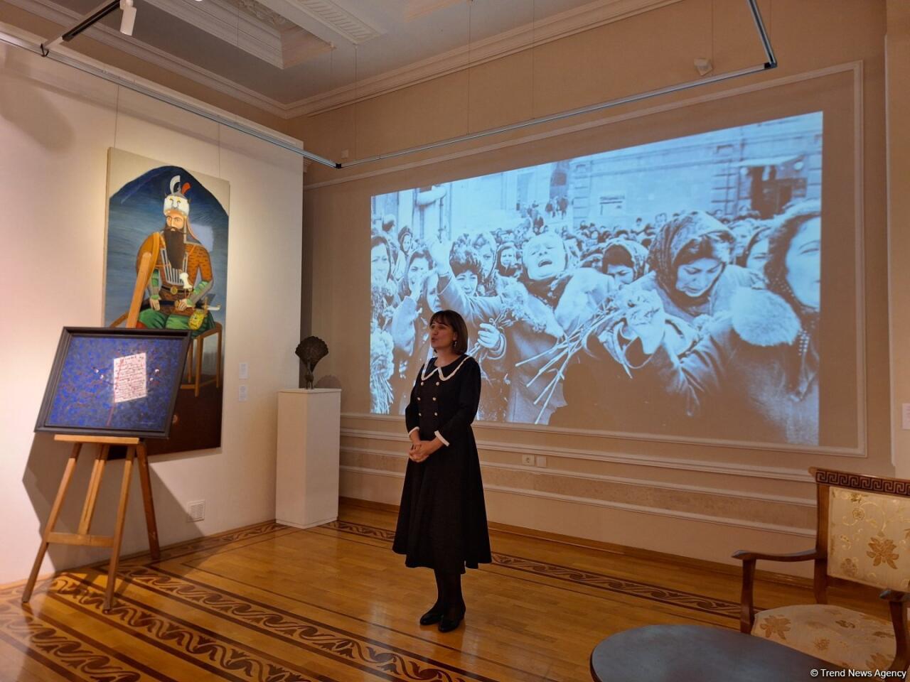 В Азербайджанском национальном музее искусств представлена картина Мамедгусейна Гусейнова "20 Yanvar hiyləsi"