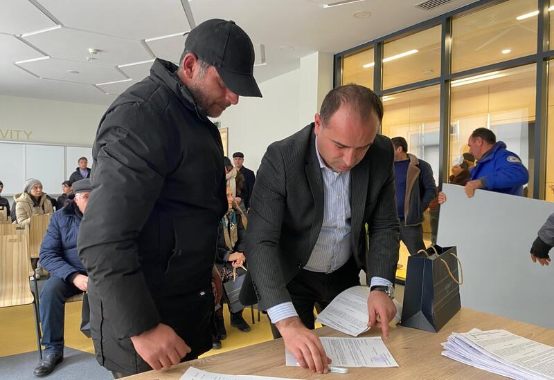 Очередная группа семей бывших вынужденных переселенцев прибыла в город Физули