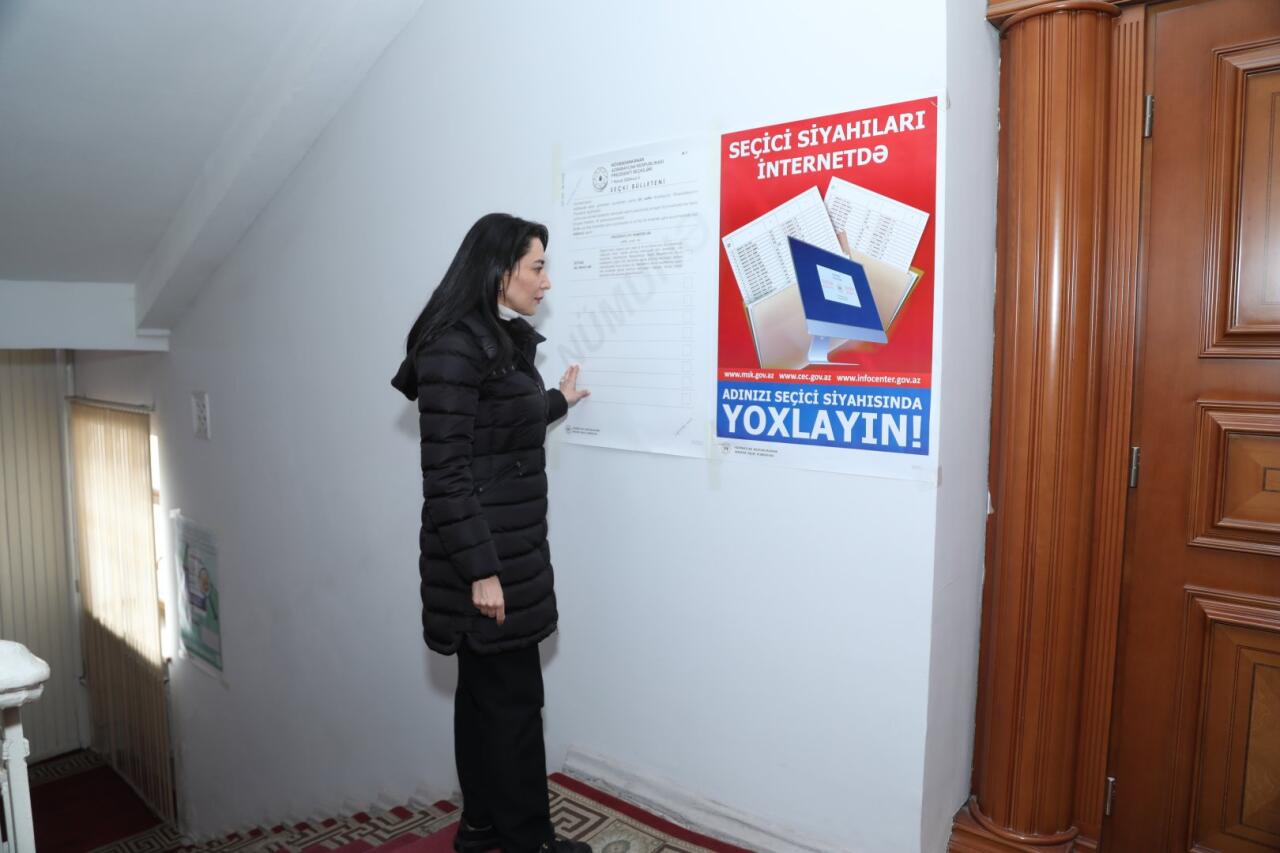 Сабина Алиева ознакомилась с условиями, созданными на избирательных участках в Ханкенди, Шуше и Лачине