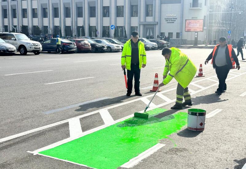 Paytaxtda yeni velosiped yollarının salınması işləri davam edir