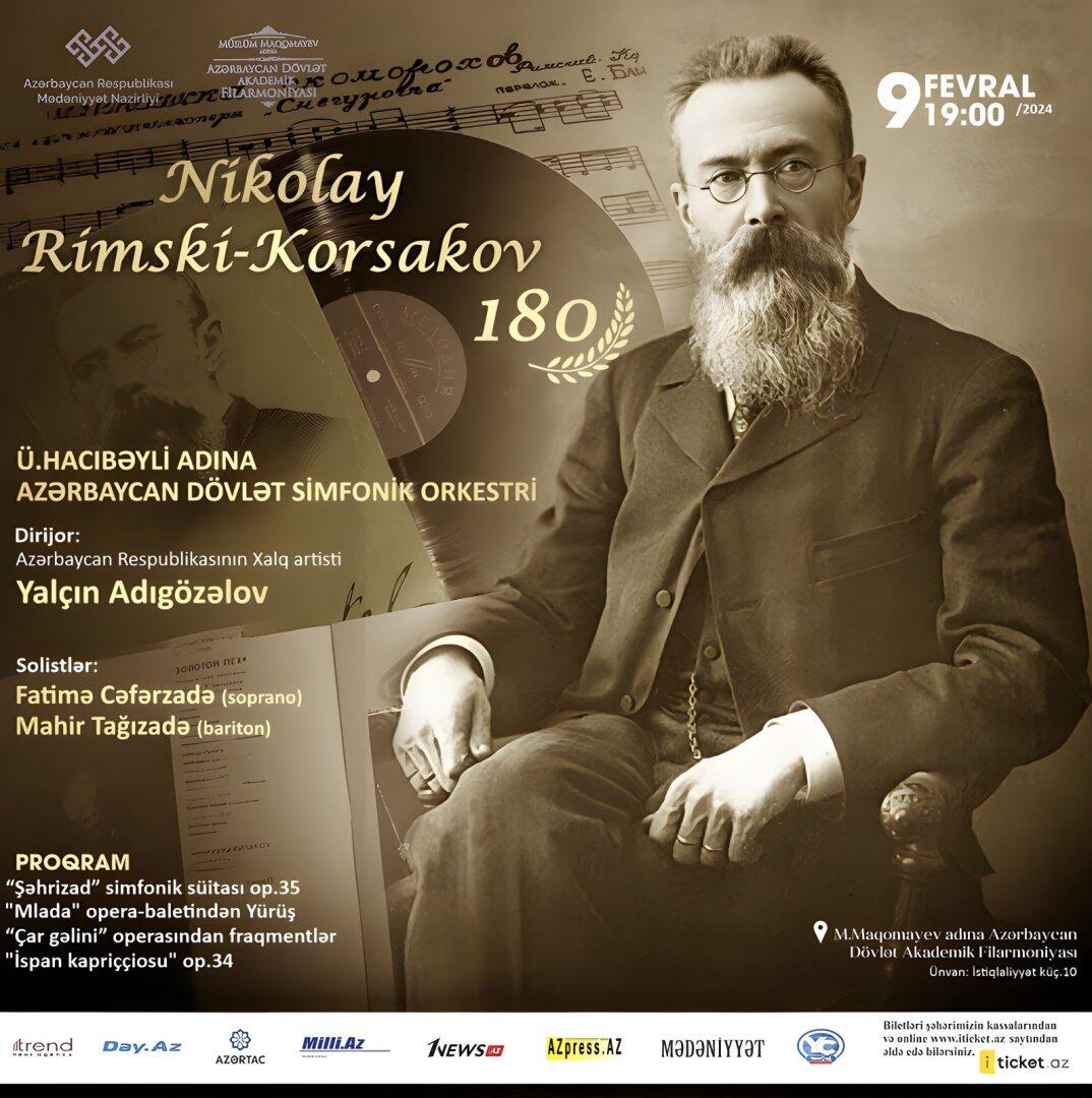 В Баку состоялся концерт, посвященный 180-летию Николая Римского-Корсакова