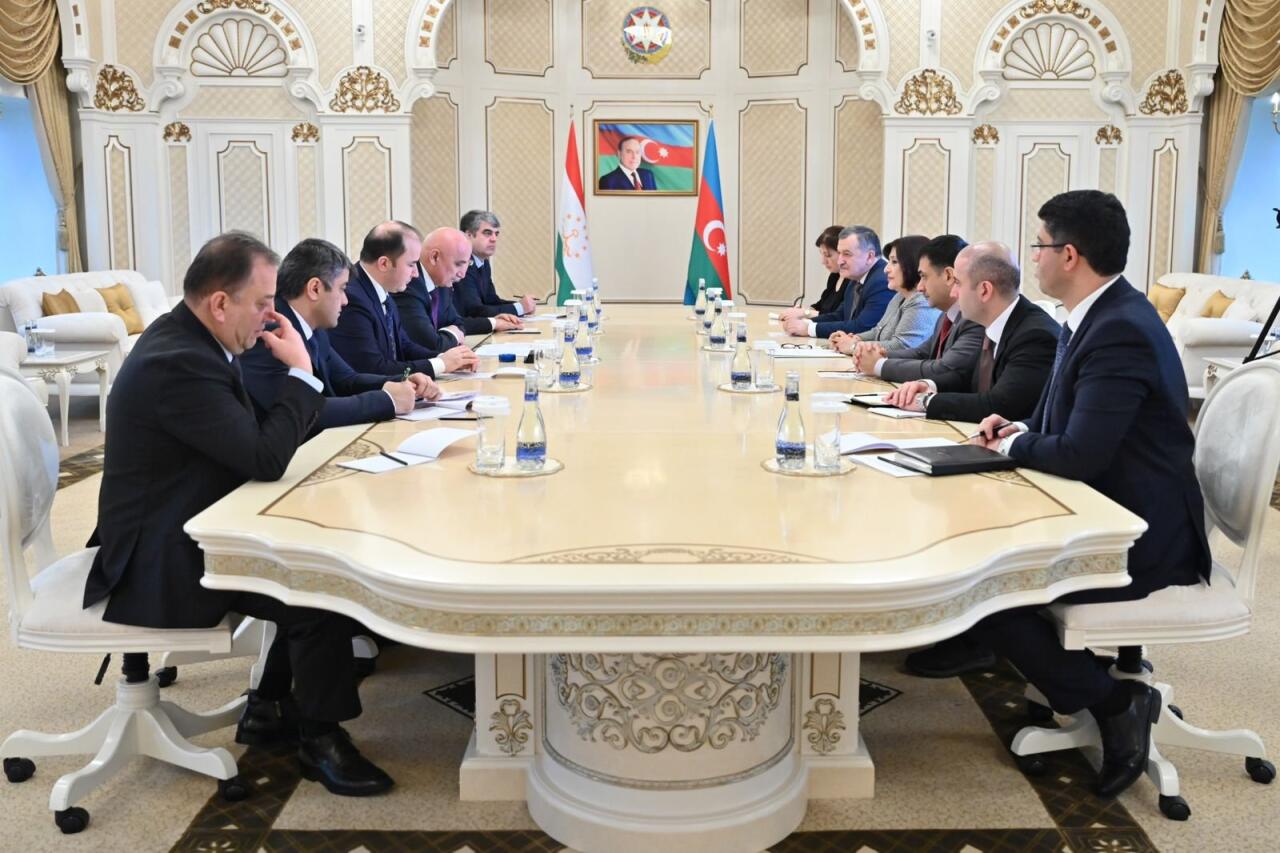 Milli Məclisin sədri Tacikistan Ali Məclisinin Nümayəndələr Palatasının sədri ilə görüşüb