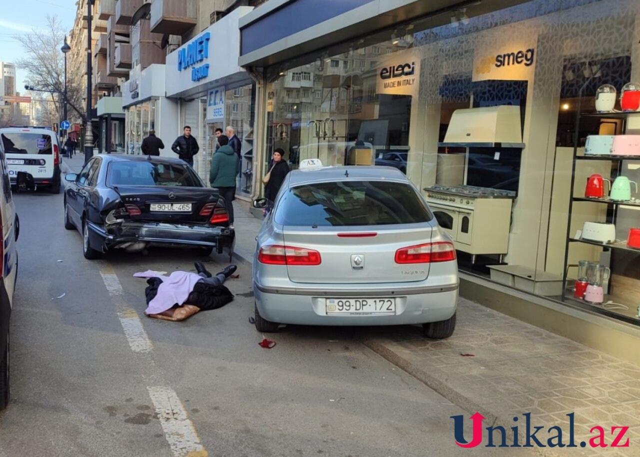 Bakıda taksi sürücüsü 2 avtomobili əzdi, sükan arxasında keçindi