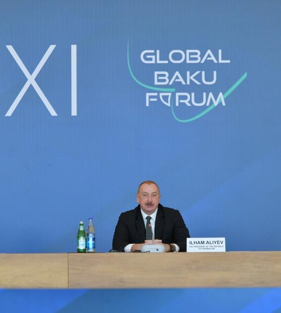Президент Ильхам Алиев принял участие в XI Глобальном Бакинском форуме на тему "Восстановление раздробленного мира"