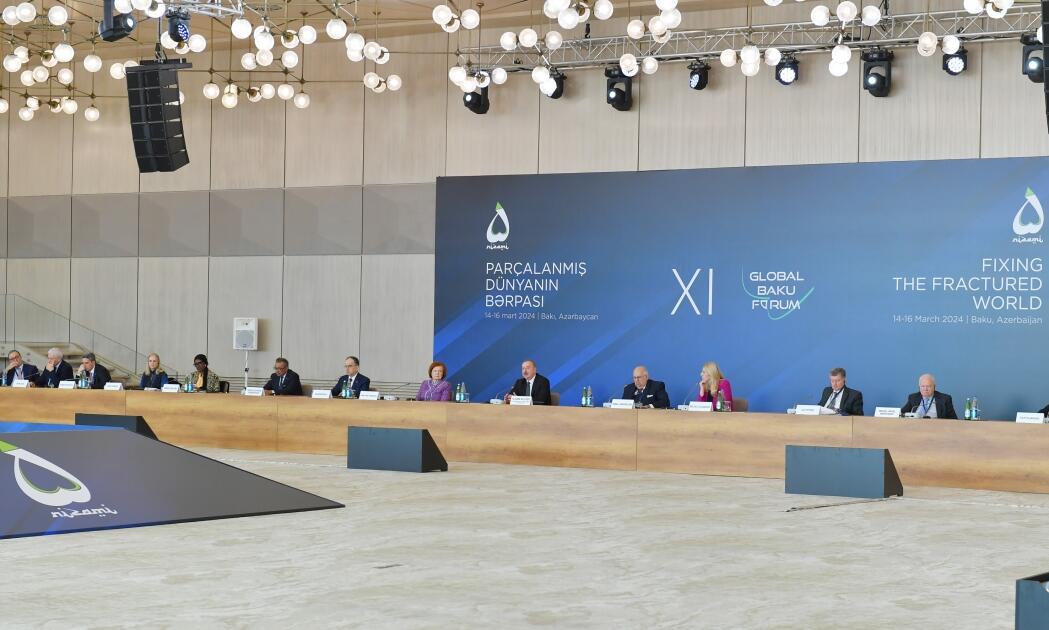 Президент Ильхам Алиев принял участие в XI Глобальном Бакинском форуме на тему "Восстановление раздробленного мира"