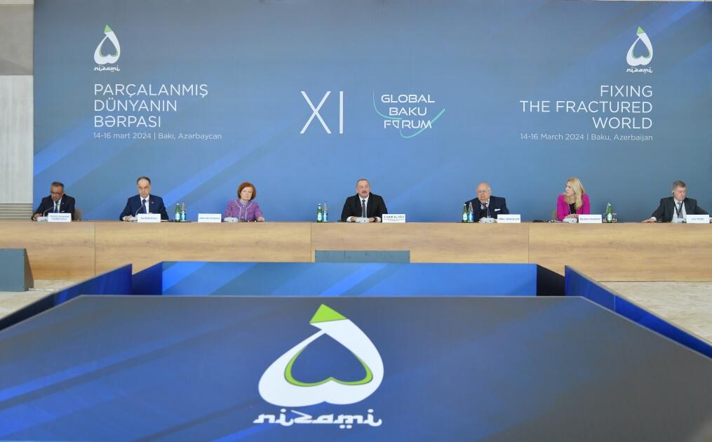 Президент Ильхам Алиев принял участие в XI Глобальном Бакинском форуме на тему "Восстановление раздробленного мира"