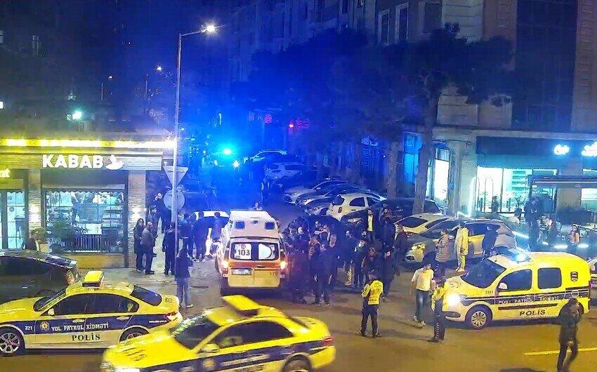 Пожар в здании в Баку