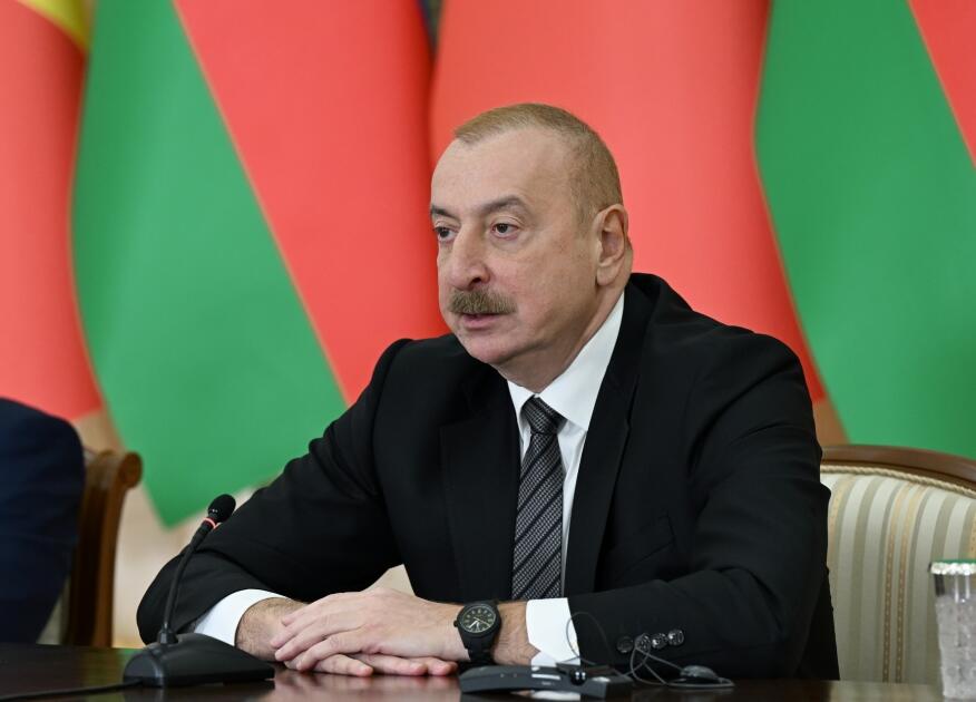 Президенты Азербайджана и Конго выступили с заявлениями для прессы