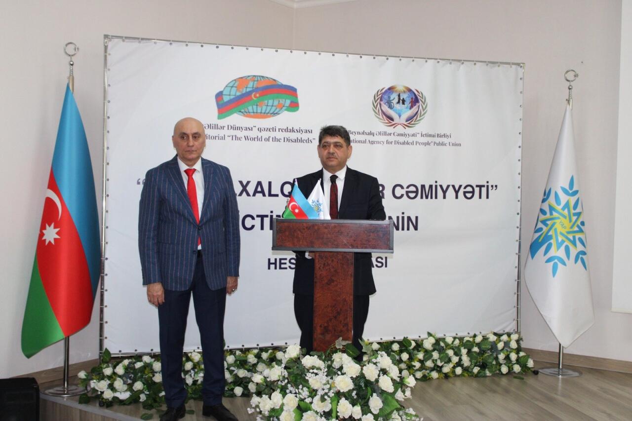 “Beynəlxalq Əlillər Cəmiyyəti” İctimai Birliyinin hesabat tədbiri keçirilib