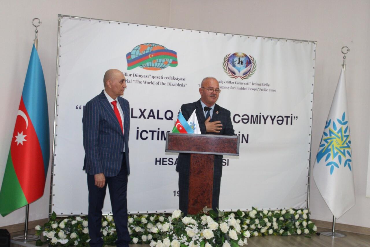 “Beynəlxalq Əlillər Cəmiyyəti” İctimai Birliyinin hesabat tədbiri keçirilib