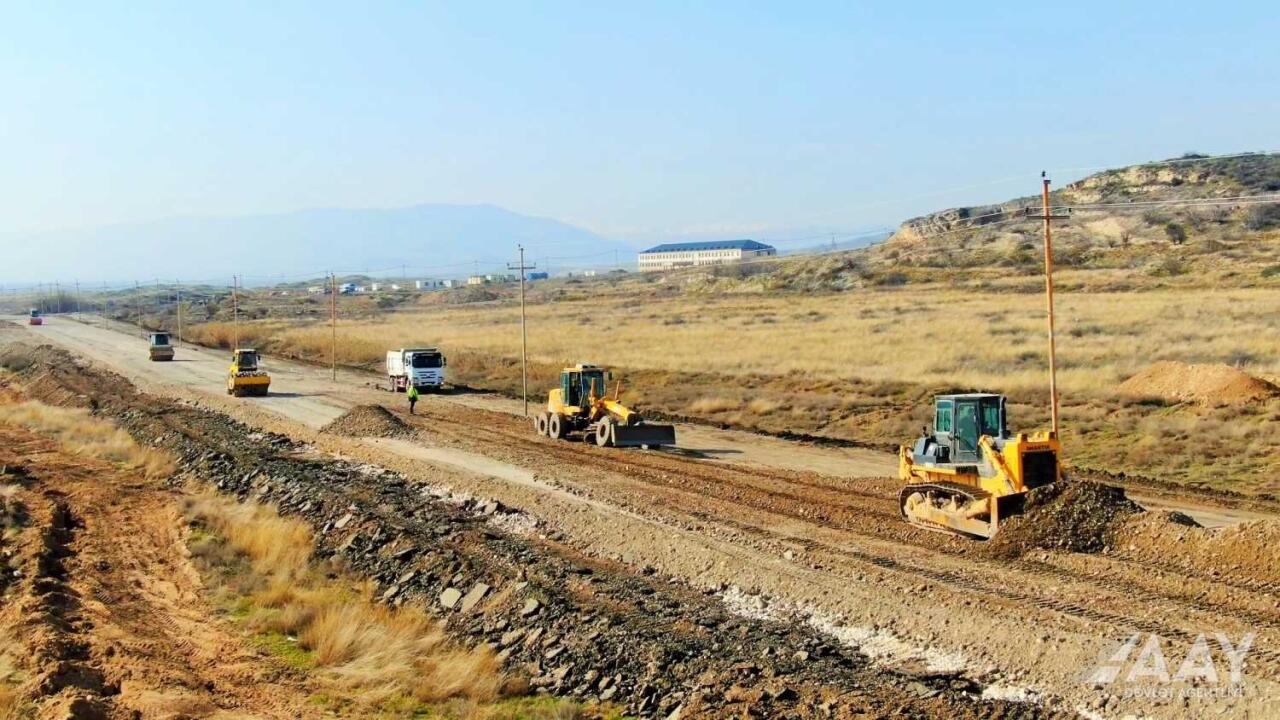 Ağdərə yolunun inşasına başlanıldı