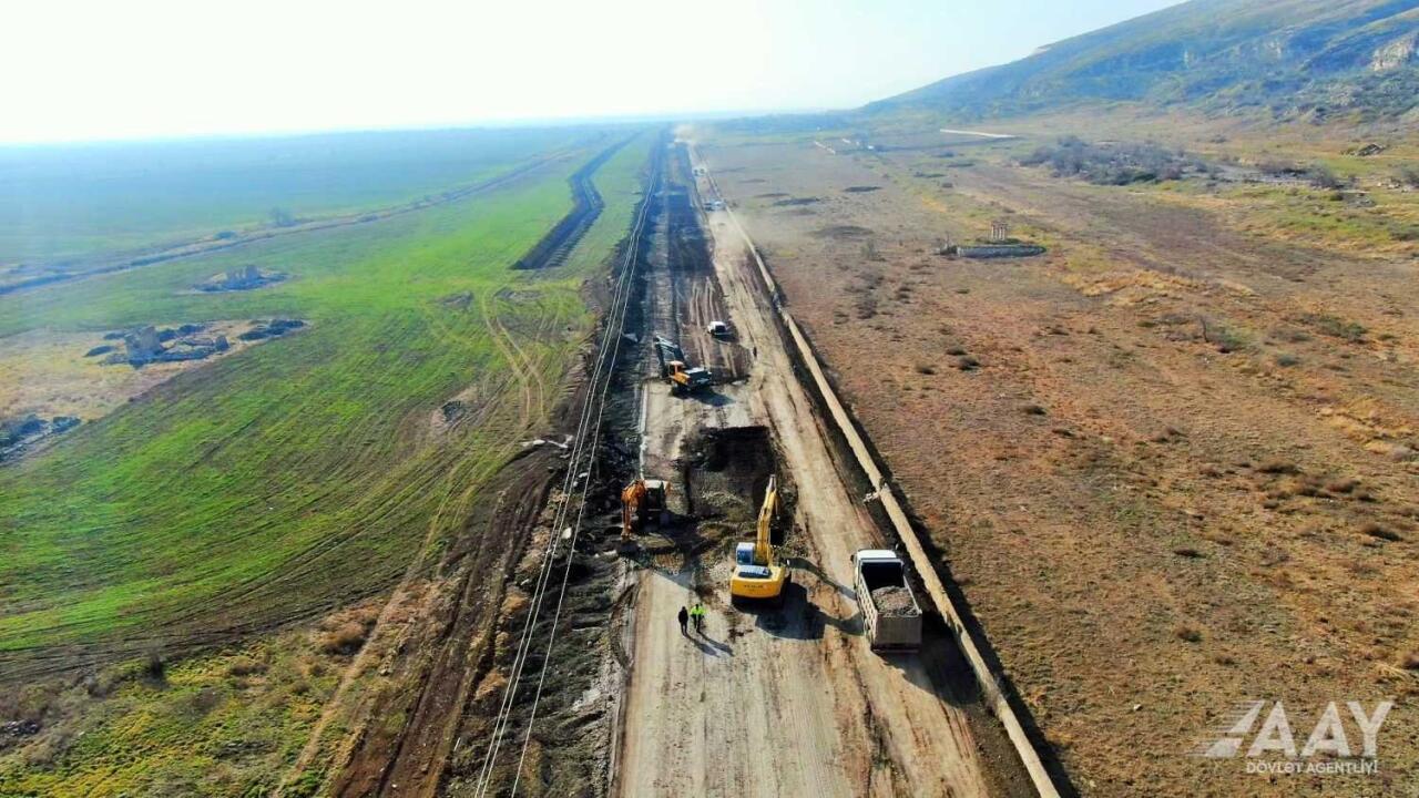 Ağdərə yolunun inşasına başlanıldı