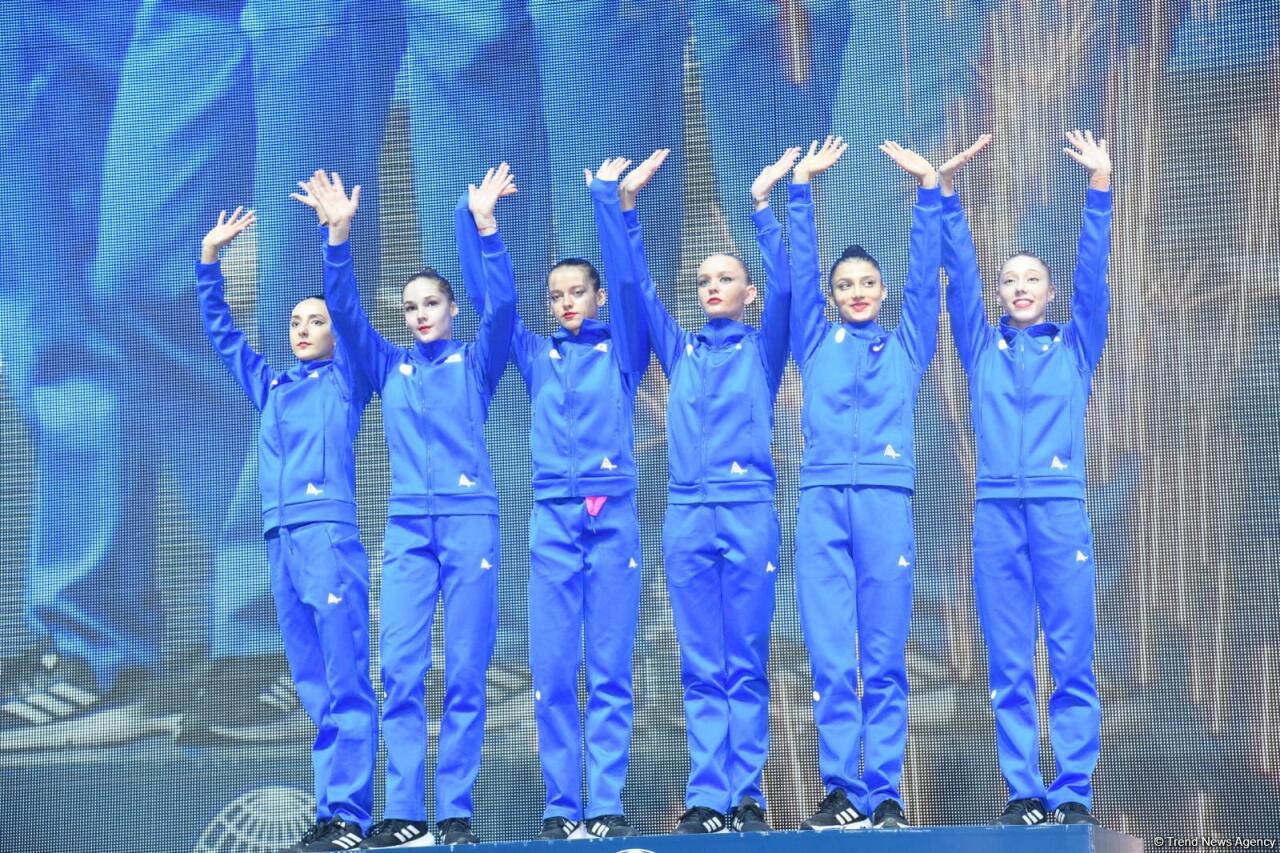 В рамках Кубка мира по художественной гимнастике команде Азербайджана вручена награда "AGF Trophy"