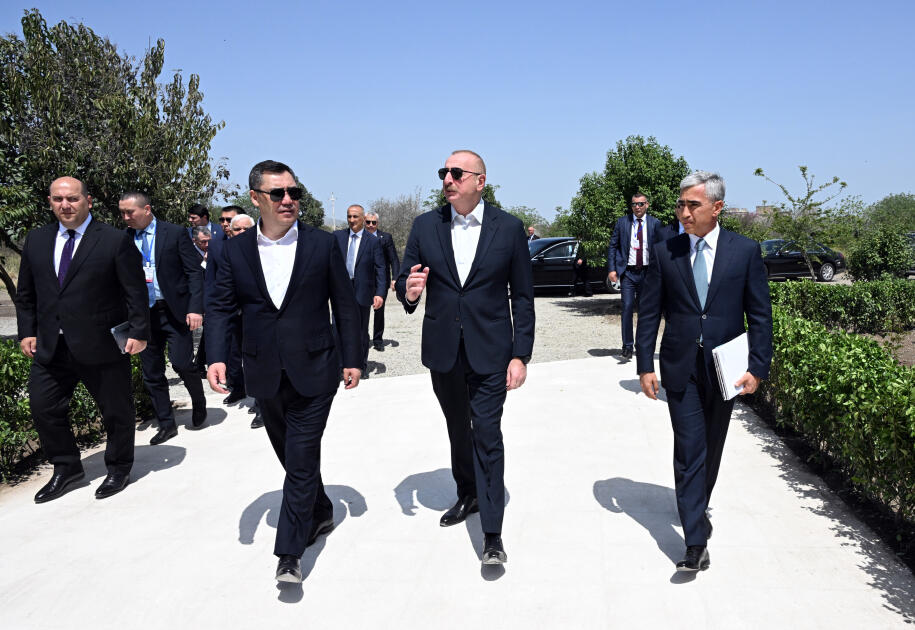 Prezident İlham Əliyev və Prezident Sadır Japarov Ağdam Cümə məscidinin bərpadan sonra açılışında iştirak ediblər