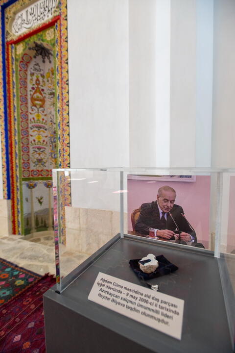 Prezident İlham Əliyev və Prezident Sadır Japarov Ağdam Cümə məscidinin bərpadan sonra açılışında iştirak ediblər