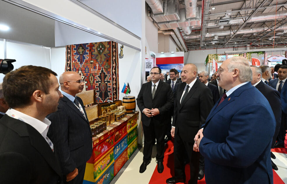 Президенты Азербайджана и Беларуси ознакомились с выставками Caspian Agro и InterFood Azerbaijan