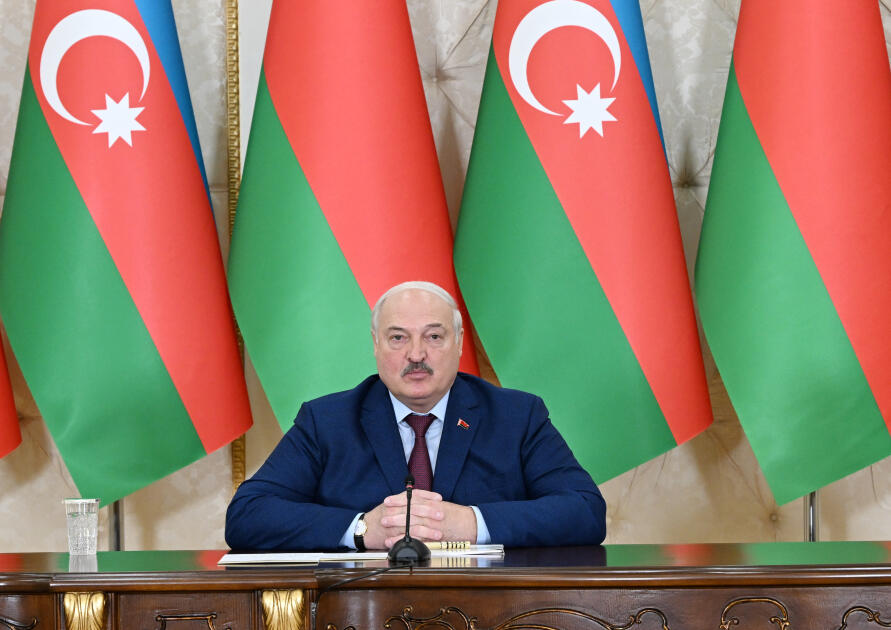 Президент Ильхам Алиев и Президент Александр Лукашенко выступили с заявлениями для прессы