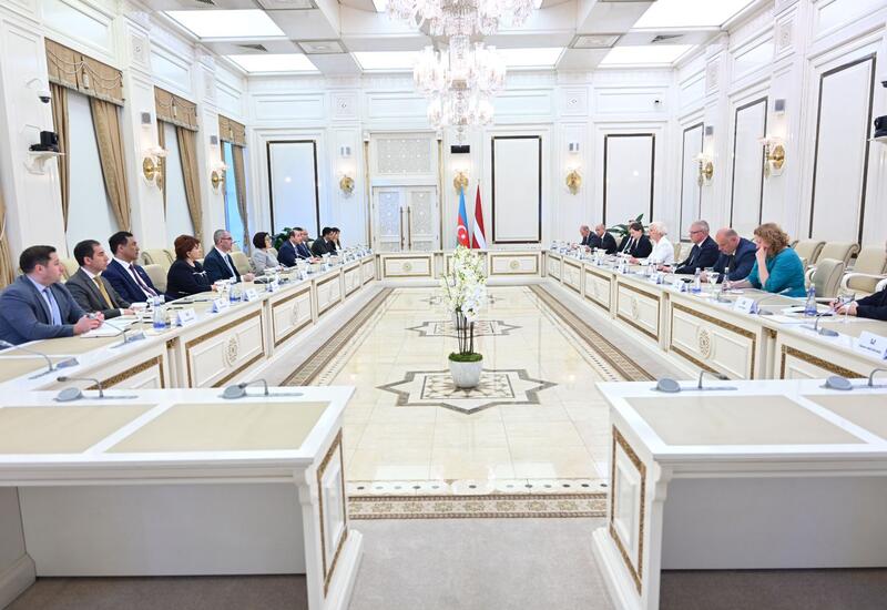 Sahibə Qafarova Latviya Respublikası Seyminin sədri ilə görüşüb