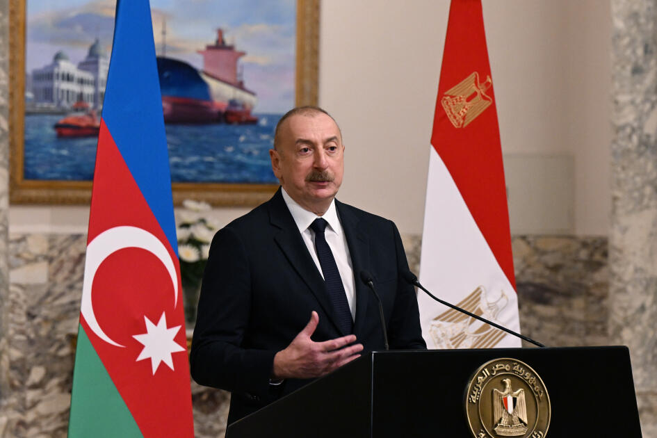 Prezident İlham Əliyev və Misir Prezidenti Əbdülfəttah Əs-Sisi mətbuata bəyanatlarla çıxış ediblər
