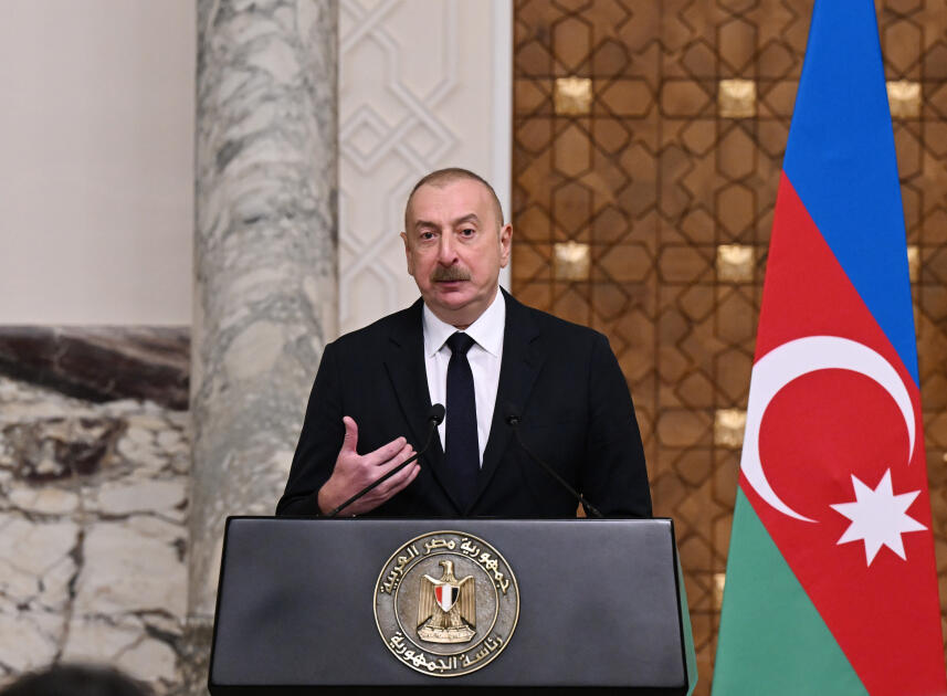 Prezident İlham Əliyev və Misir Prezidenti Əbdülfəttah Əs-Sisi mətbuata bəyanatlarla çıxış ediblər