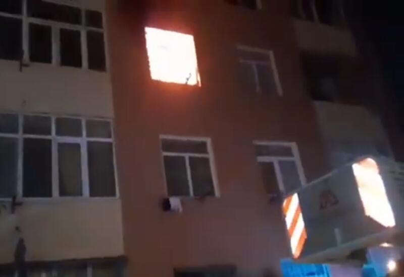 На Абшероне вспыхнул пожар