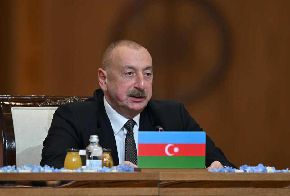 Президент Ильхам Алиев выступил на встрече в Астане в формате “ШОС плюс”