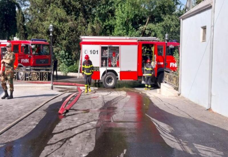 Azərbaycanda şadlıq sarayı yandı