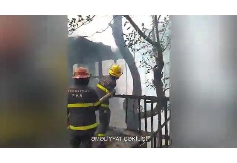 В туристическом комплексе в Масаллы произошел пожар