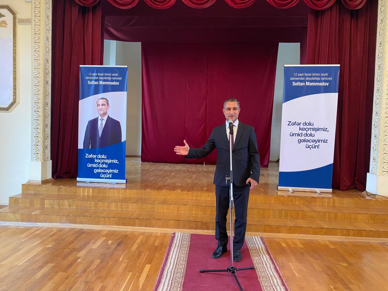 Кандидат в депутаты Милли Меджлиса Солтан Мамедов встретился с избирателями