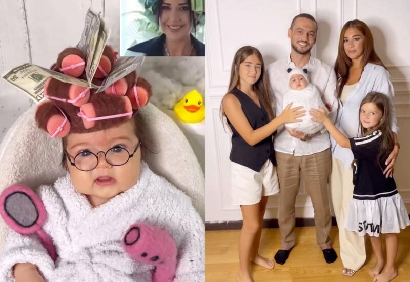 Emil qızının başına dollar qoyub fotosessiya etdirdi