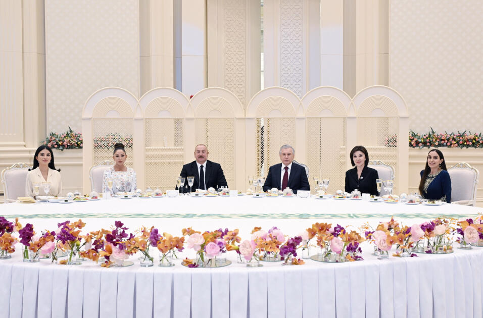 Daşkənddə Prezident İlham Əliyevin və Birinci xanım Mehriban Əliyevanın şərəfinə dövlət ziyafəti verilib