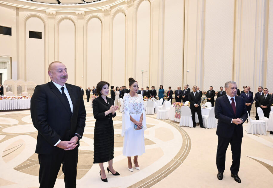 Daşkənddə Prezident İlham Əliyevin və Birinci xanım Mehriban Əliyevanın şərəfinə dövlət ziyafəti verilib
