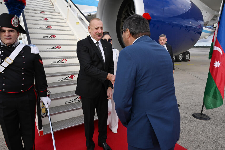Prezident İlham Əliyev və Birinci xanım Mehriban Əliyeva Milan şəhərinə gəliblər