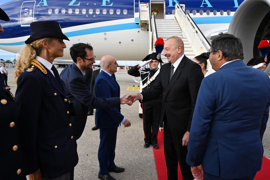 Prezident İlham Əliyev və Birinci xanım Mehriban Əliyeva Milan şəhərinə gəliblər