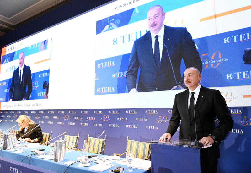 Мировая пресса отвела широкое место выступлению Президента Азербайджана Ильхама Алиева на форуме Черноббио