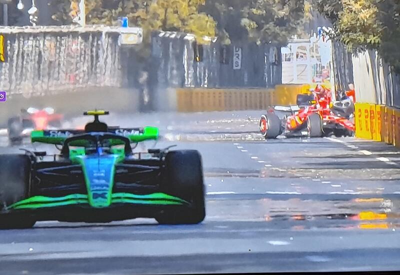 Bakıda "Formula 1" final yarışında ağır qəza baş verib
