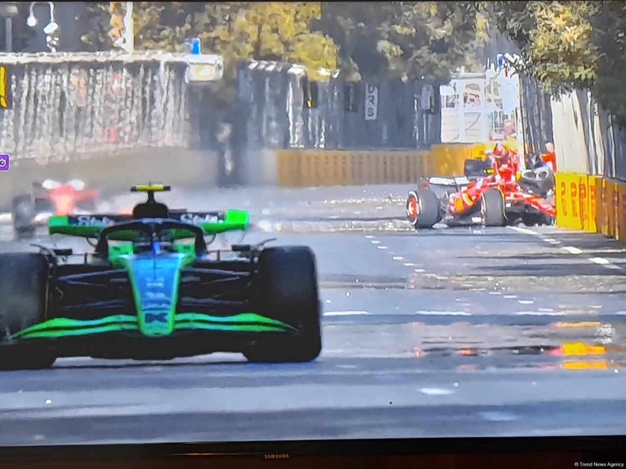 Bakıda "Formula 1" final yarışında ağır qəza baş verib