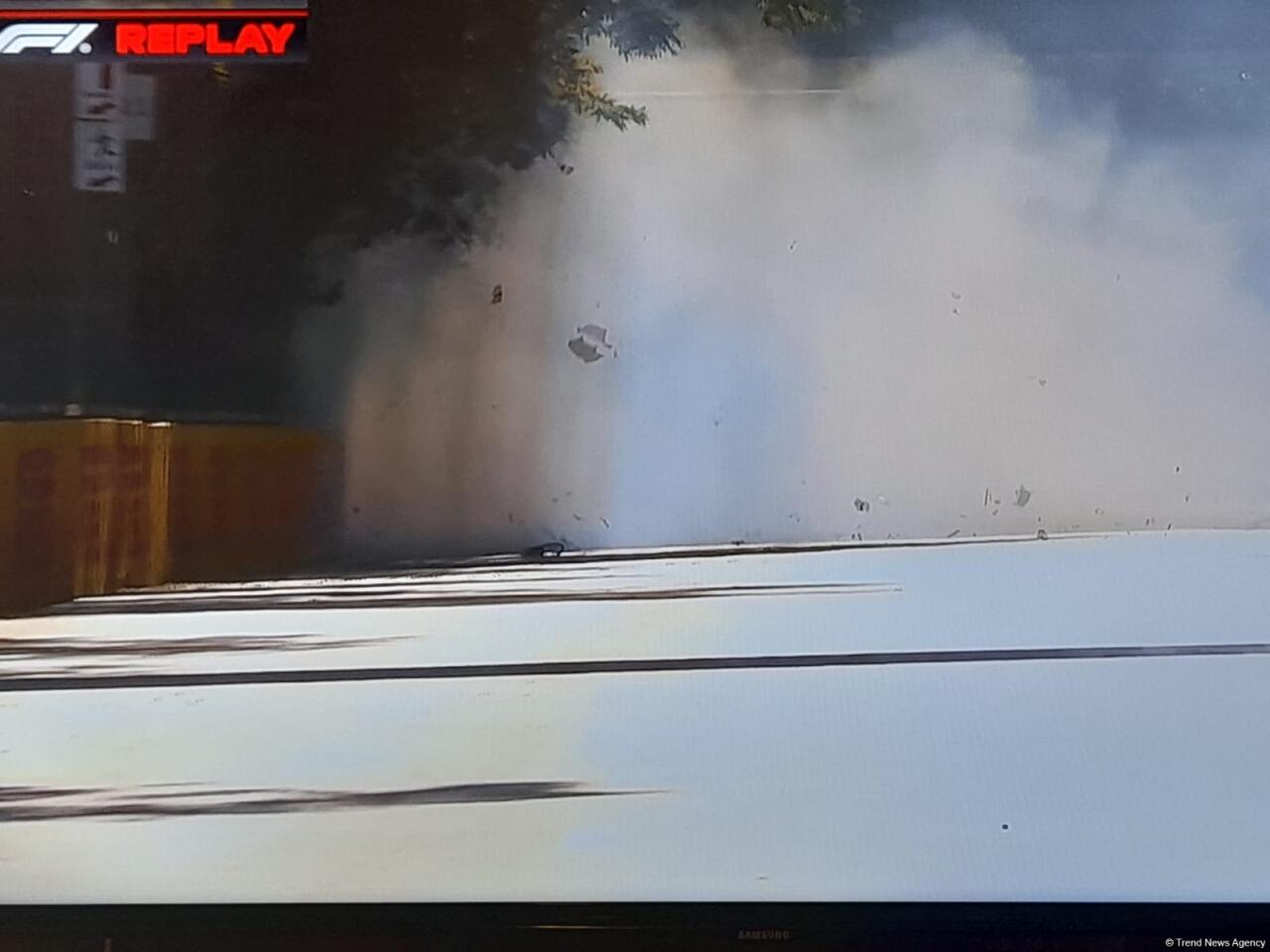 Bakıda "Formula 1" final yarışında ağır qəza baş verib
